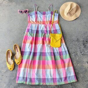 Kate Spade x Target Colorful Plaid Midi Dress large